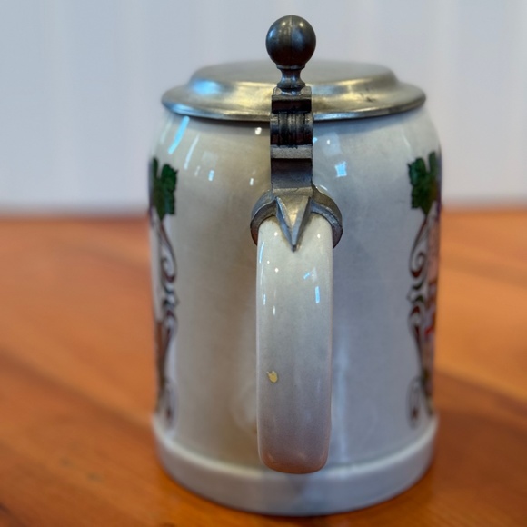Vintage Germain Lidded Ceramic Stein Heidelberg Rüdesheim a. Rhein - Picture 5 of 14
